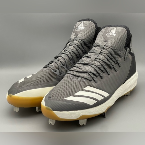 Adidas Boost Icon Baseball Cleats Metal Gray White CG5159 Men’s Size 11 NEW - Picture 1 of 10